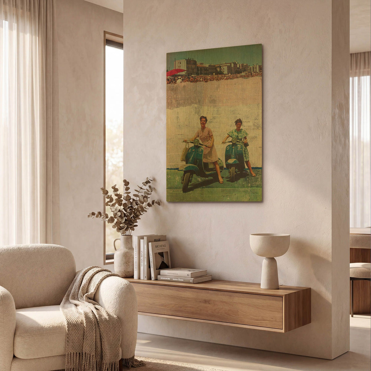 'The Sweet Past' By DB Waterman Gold Metal Wall Art
