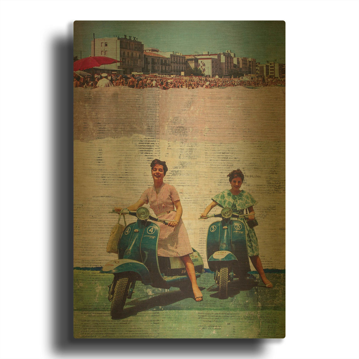'The Sweet Past' By DB Waterman Gold Metal Wall Art