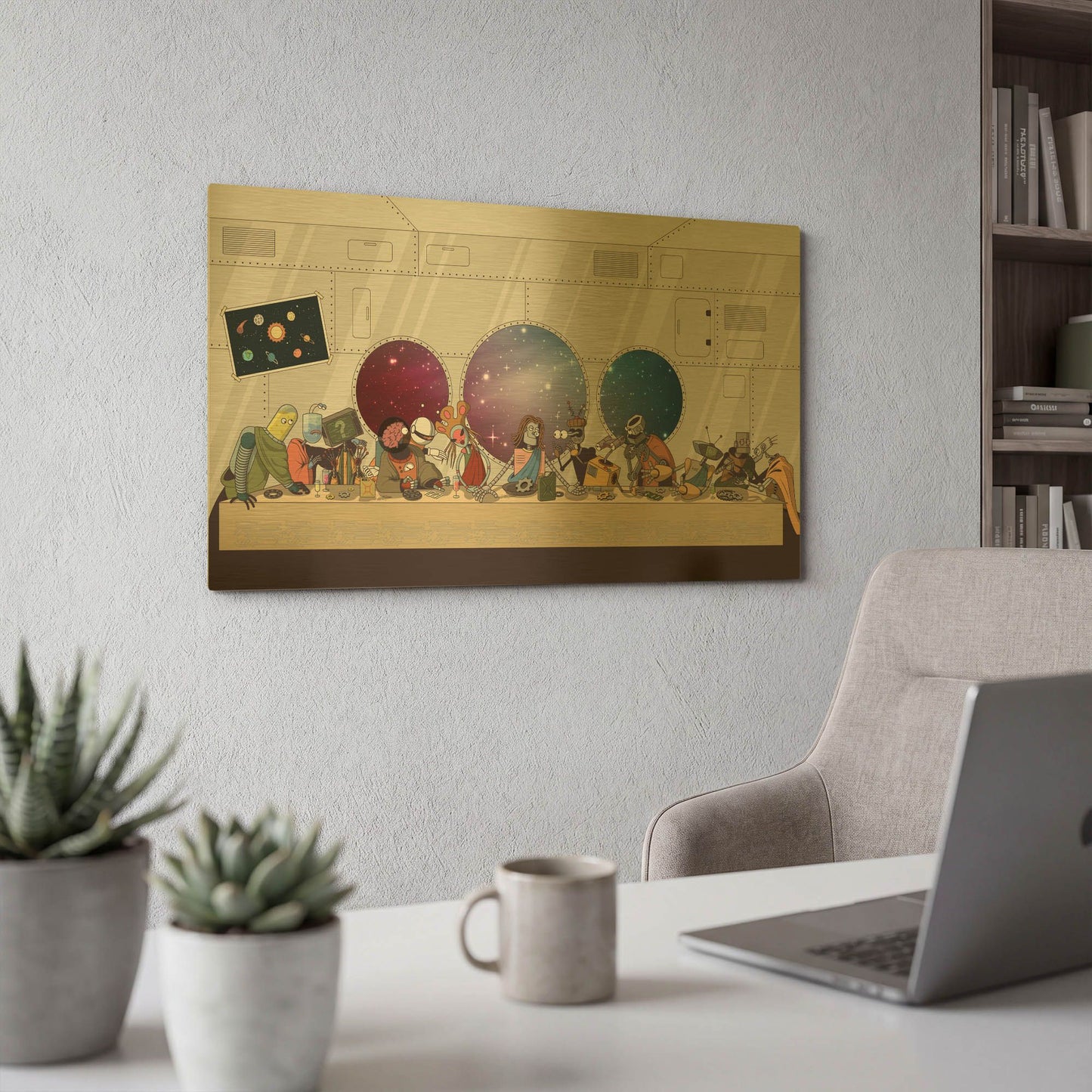 'The Robot' By LUXE Gold Metal Wall Art