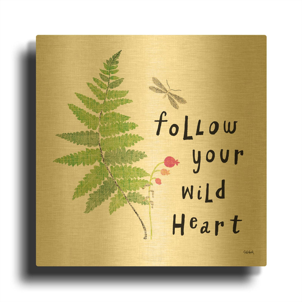'Wild Wings IV' By Sue Schlabach Gold Metal Wall Art