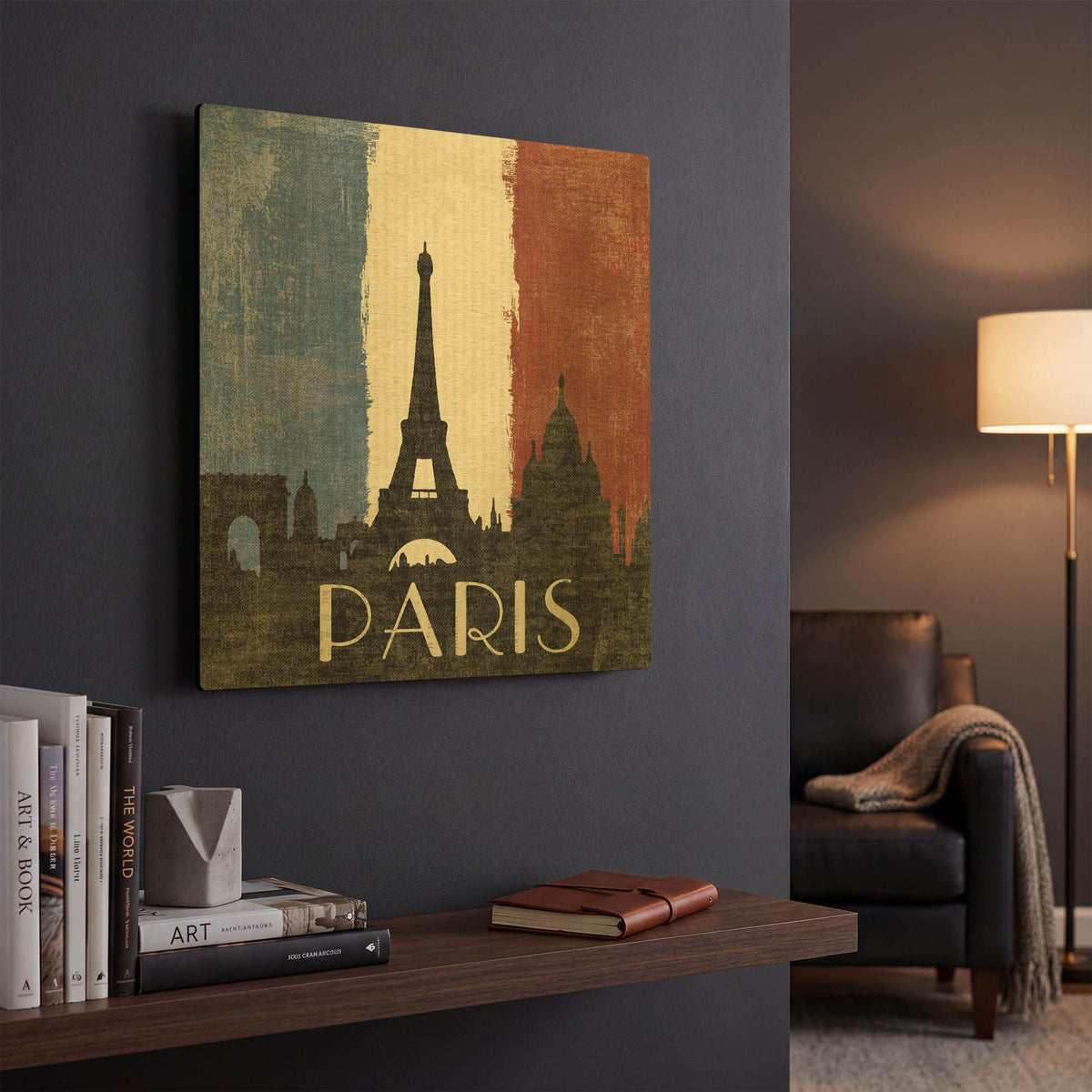 'Paris' By Moira Hershey Gold Metal Wall Art