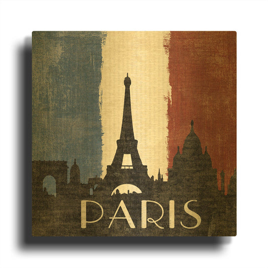 'Paris' By Moira Hershey Gold Metal Wall Art