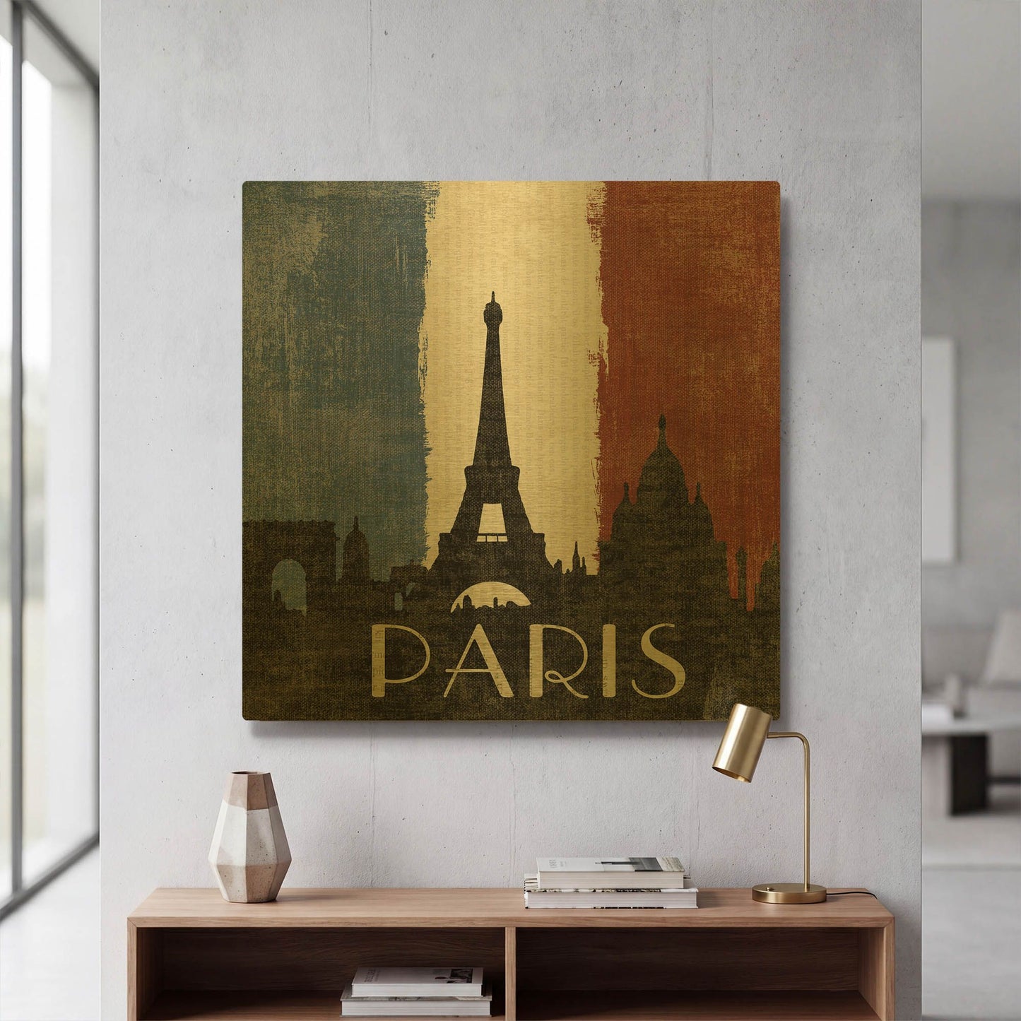 'Paris' By Moira Hershey Gold Metal Wall Art