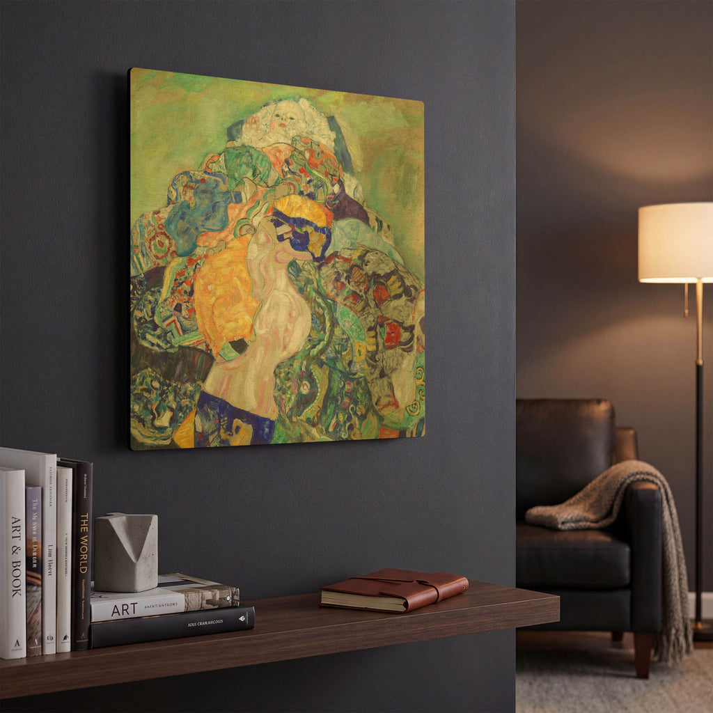 'Baby' By Gustav Klimt Gold Metal Wall Art