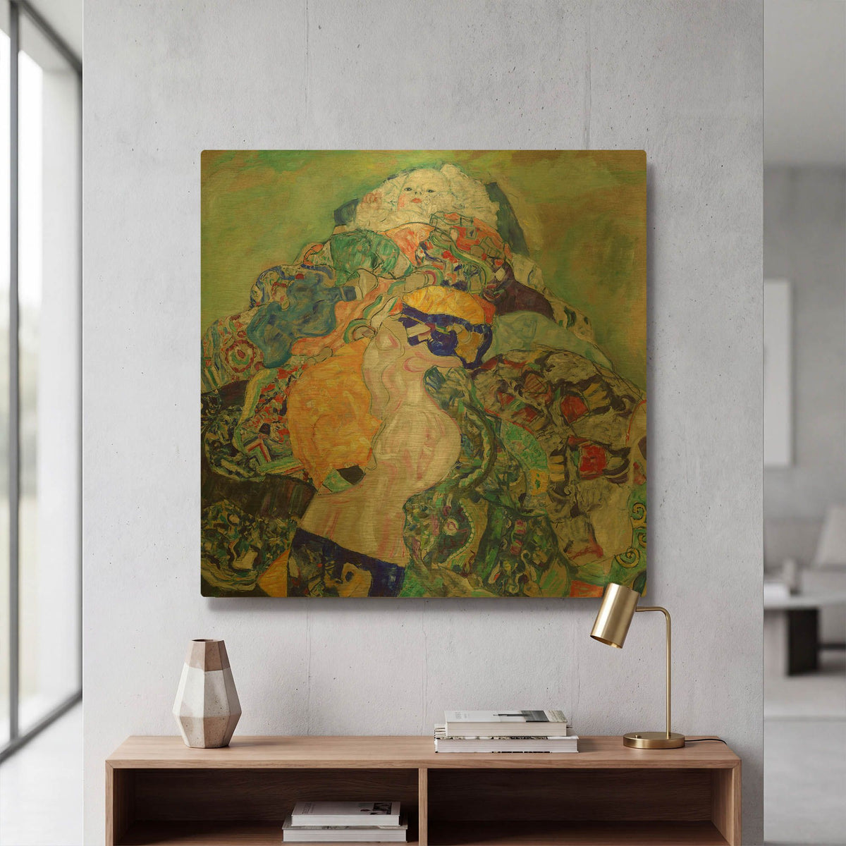 'Baby' By Gustav Klimt Gold Metal Wall Art