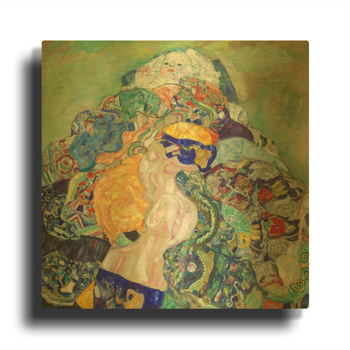 'Baby' By Gustav Klimt Gold Metal Wall Art