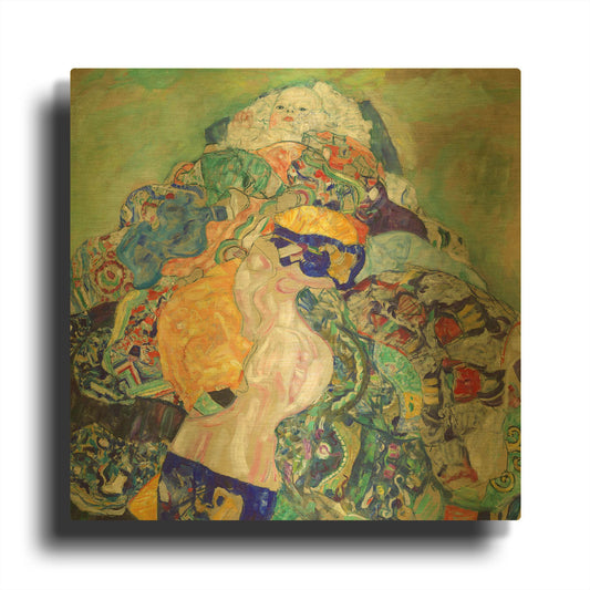 'Baby' By Gustav Klimt Gold Metal Wall Art