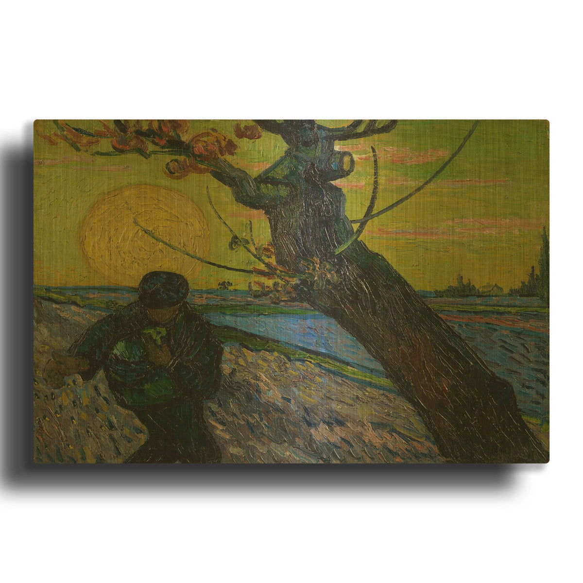 'The Sower' By Vincent Van Gogh Gold Metal Wall Art