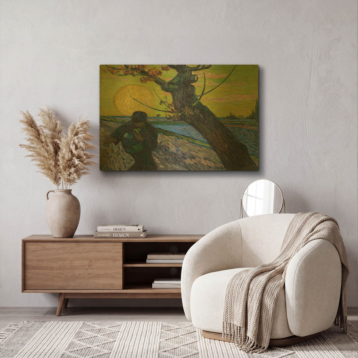 'The Sower' By Vincent Van Gogh Gold Metal Wall Art