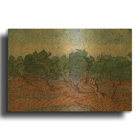 'Olive Grove II' By Vincent Van Gogh Gold Metal Wall Art