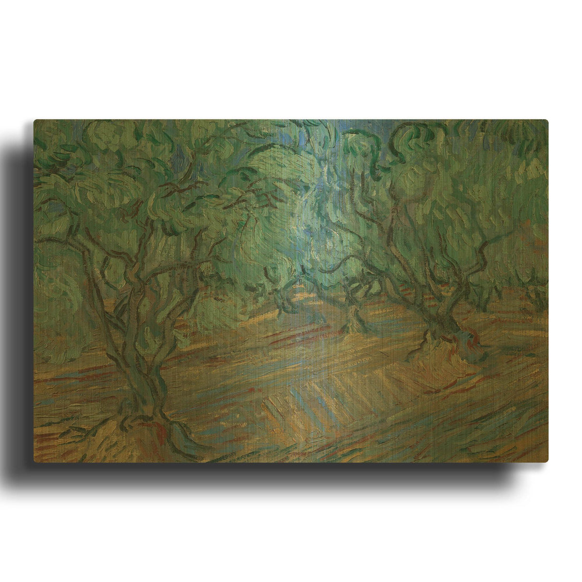 'Olive Grove' By Vincent Van Gogh Gold Metal Wall Art
