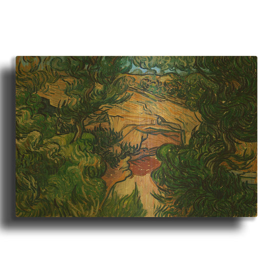 'Entrance To A Quarry' By Vincent Van Gogh Gold Metal Wall Art
