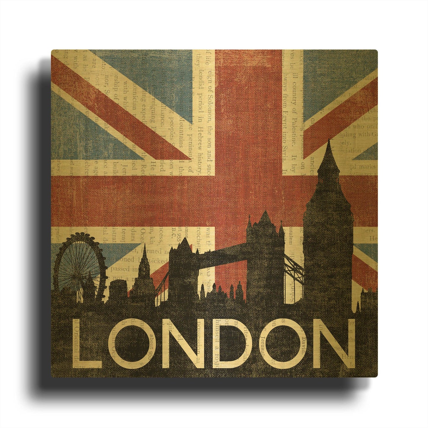 'London' By Moira Hershey Gold Metal Wall Art