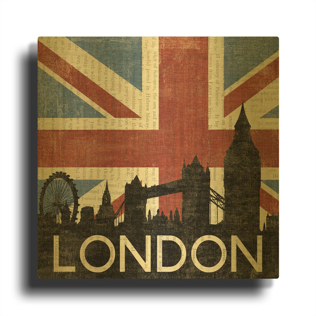 'London' By Moira Hershey Gold Metal Wall Art