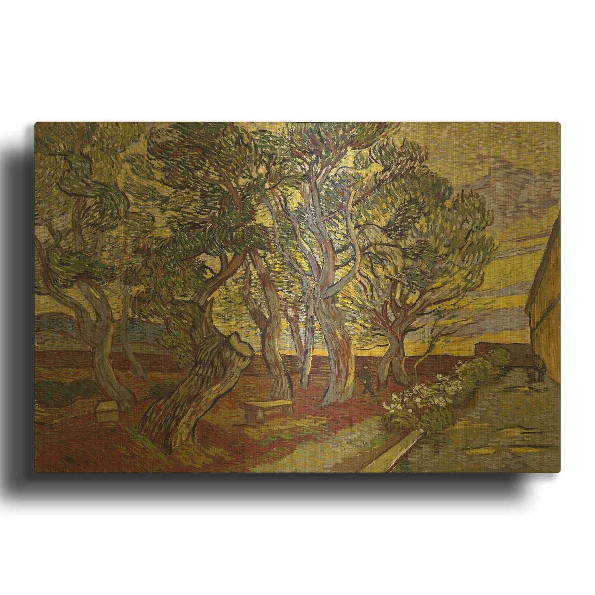 'The Garden Of Saint Paul' By Vincent Van Gogh Gold Metal Wall Art