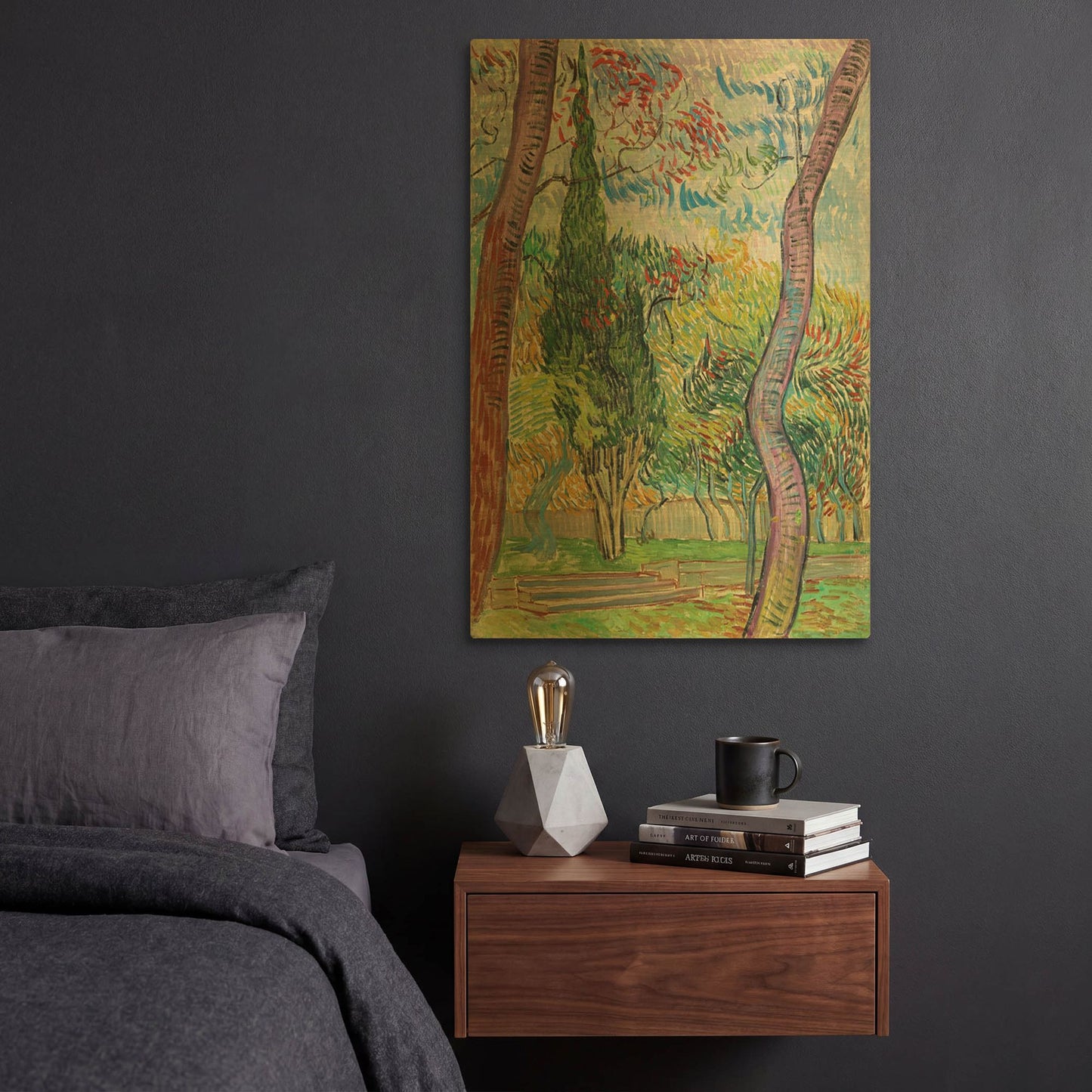 'Parc De L' By Vincent Van Gogh Gold Metal Wall Art