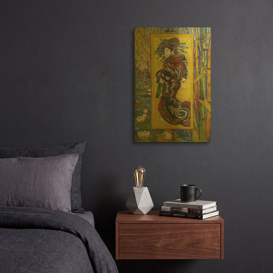 'Courtesan- After Eisen' By Vincent Van Gogh Gold Metal Wall Art