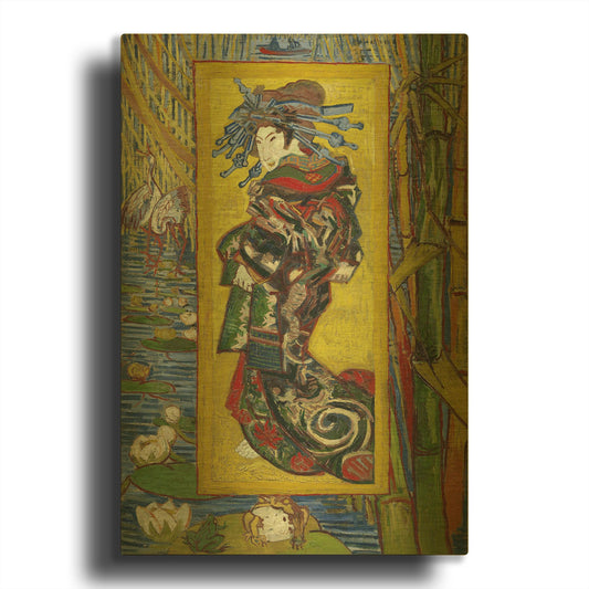 'Courtesan- After Eisen' By Vincent Van Gogh Gold Metal Wall Art