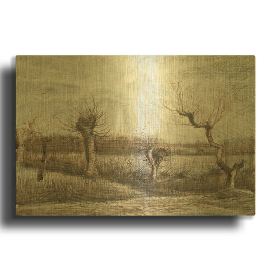 'Tetards (Pollards)' By Vincent Van Gogh Gold Metal Wall Art