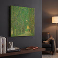 'Avenue To Kammer Castle' By Gustav Klimt Gold Metal Wall Art