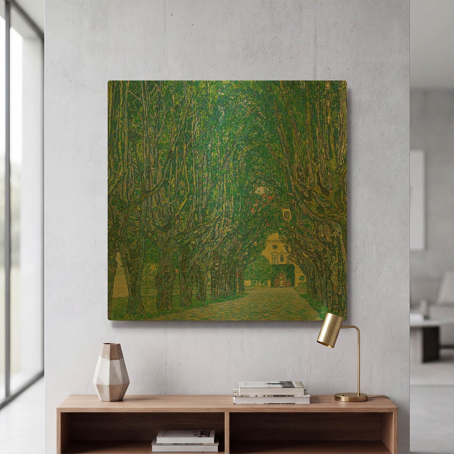 'Avenue To Kammer Castle' By Gustav Klimt Gold Metal Wall Art