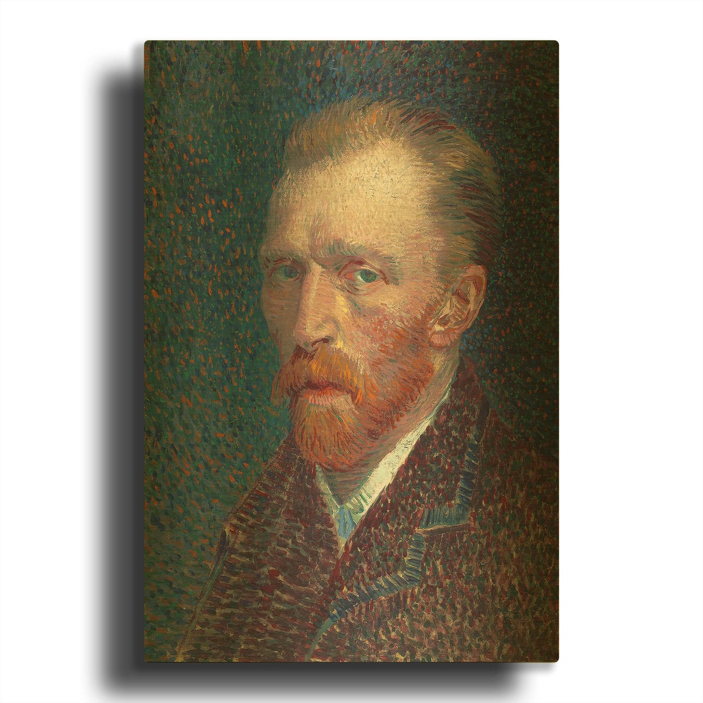'Self-Portrait 1887' By Vincent Van Gogh Gold Metal Wall Art