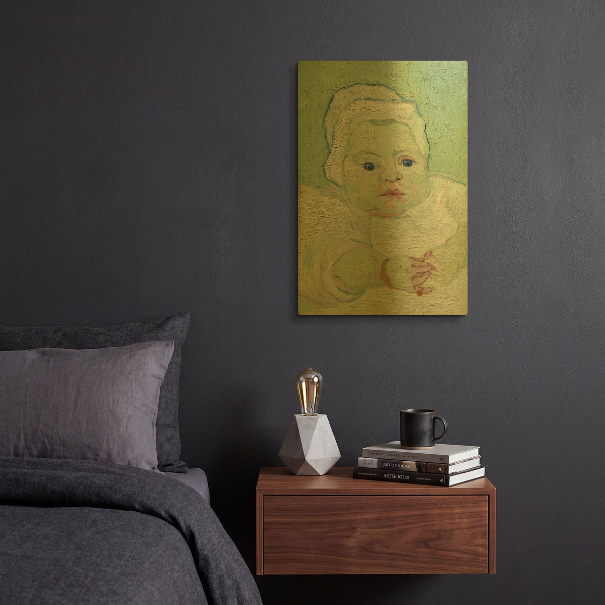 'Roulin' By Vincent Van Gogh Gold Metal Wall Art