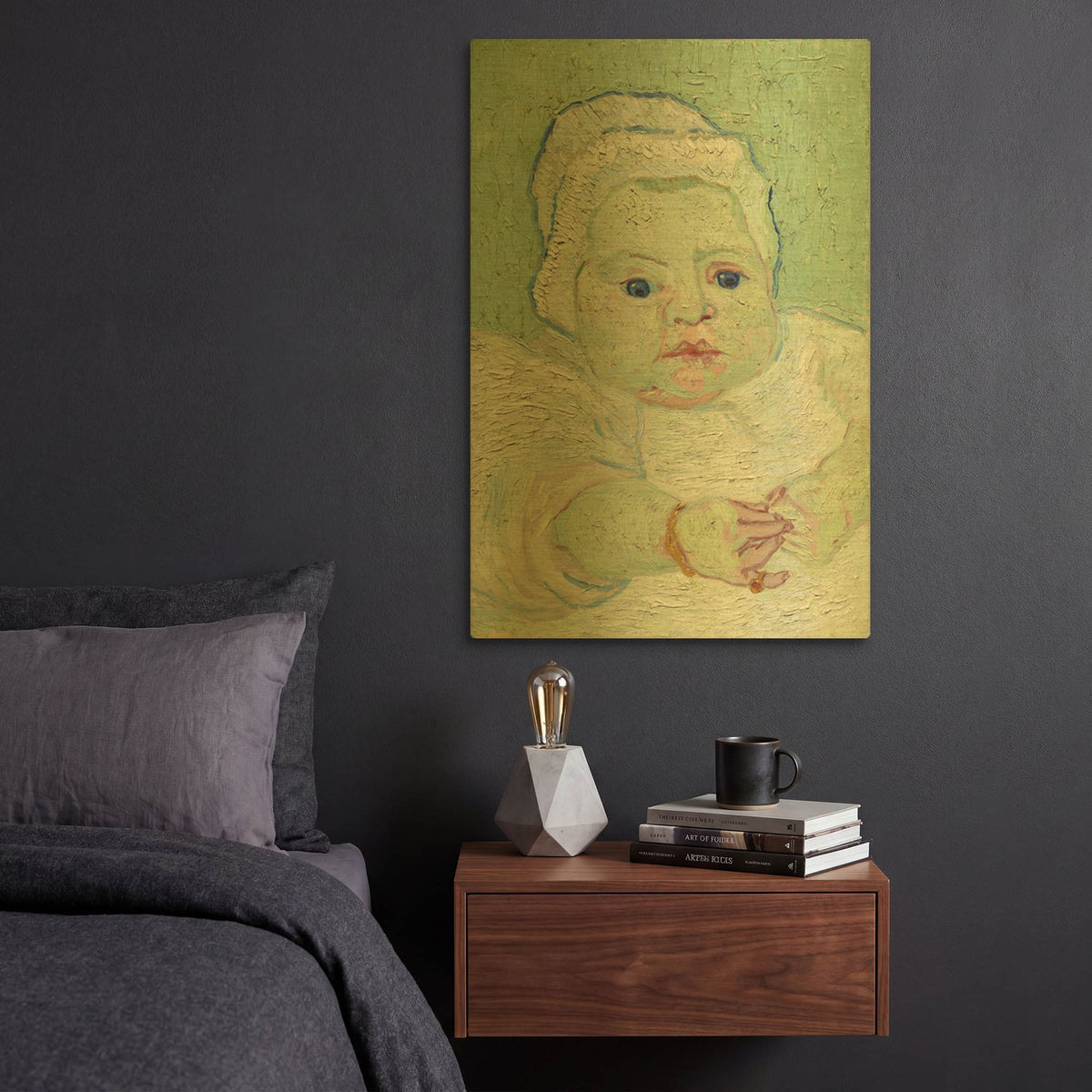 'Roulin' By Vincent Van Gogh Gold Metal Wall Art