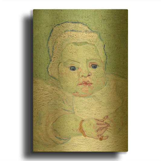 'Roulin' By Vincent Van Gogh Gold Metal Wall Art
