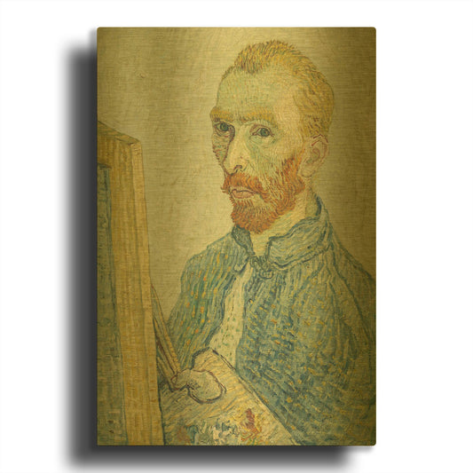 'Portrait Of Vincent Van Gogh' By Vincent Van Gogh Gold Metal Wall Art