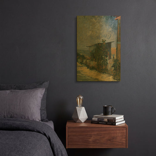 'Shelter On Montmartre' By Vincent Van Gogh Gold Metal Wall Art