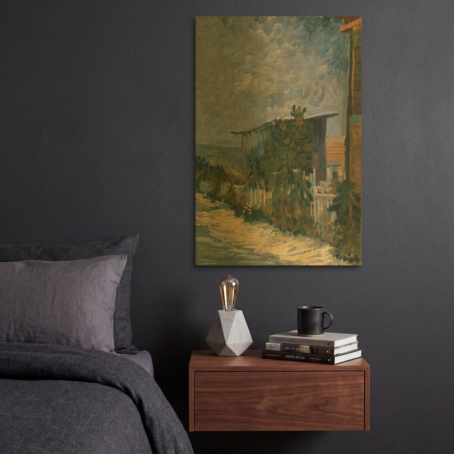 'Shelter On Montmartre' By Vincent Van Gogh Gold Metal Wall Art