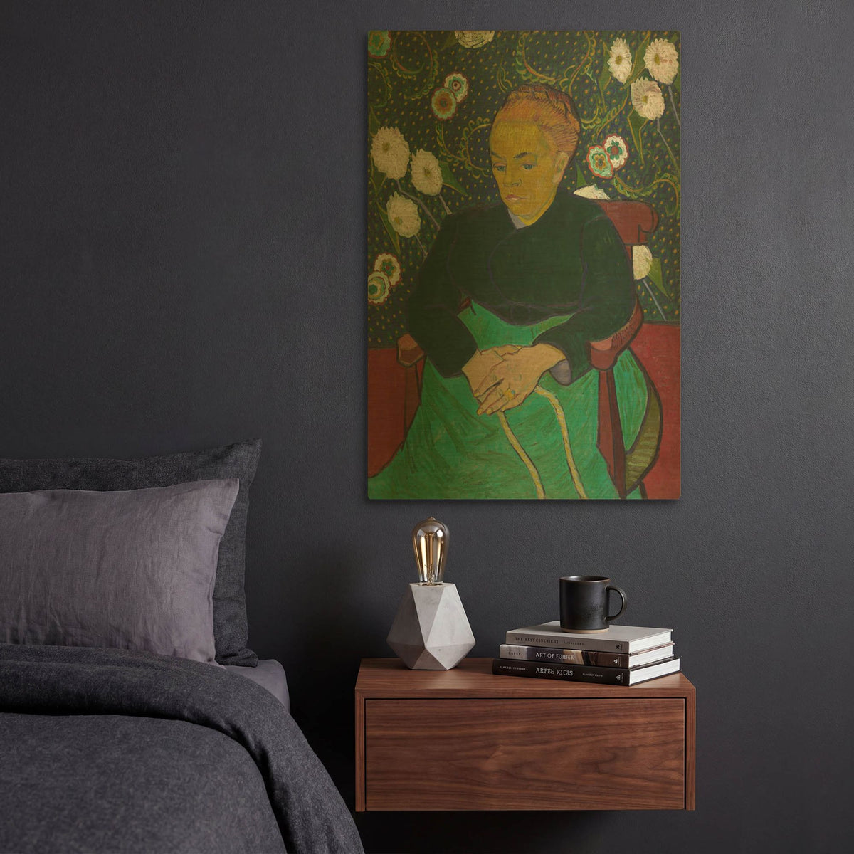 'Madame Roulin Rocking The Cradle' By Vincent Van Gogh Gold Metal Wall Art