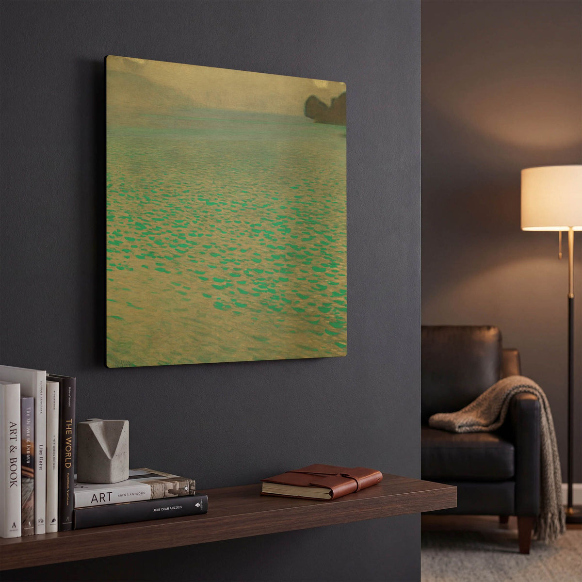 'Attersee' By Gustav Klimt Gold Metal Wall Art