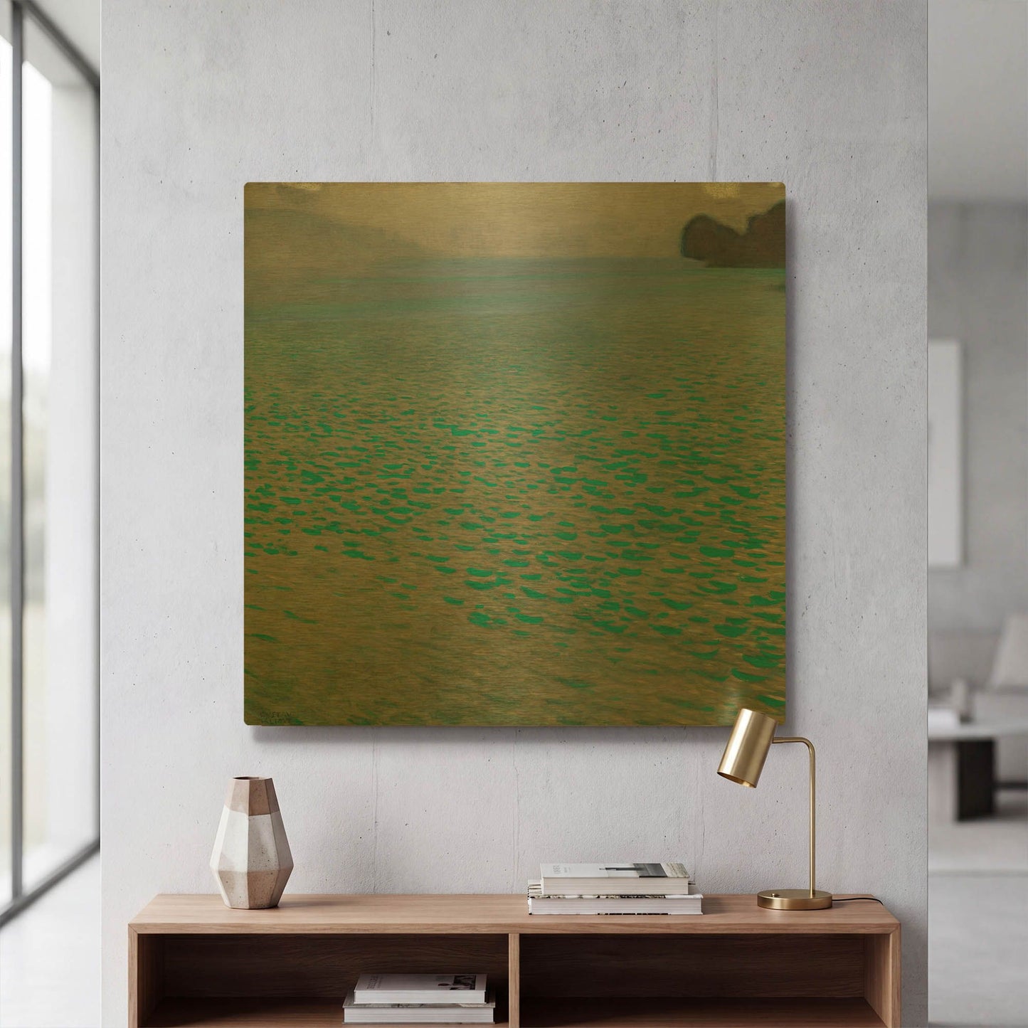 'Attersee' By Gustav Klimt Gold Metal Wall Art