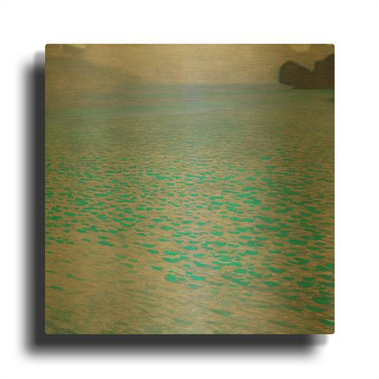 'Attersee' By Gustav Klimt Gold Metal Wall Art