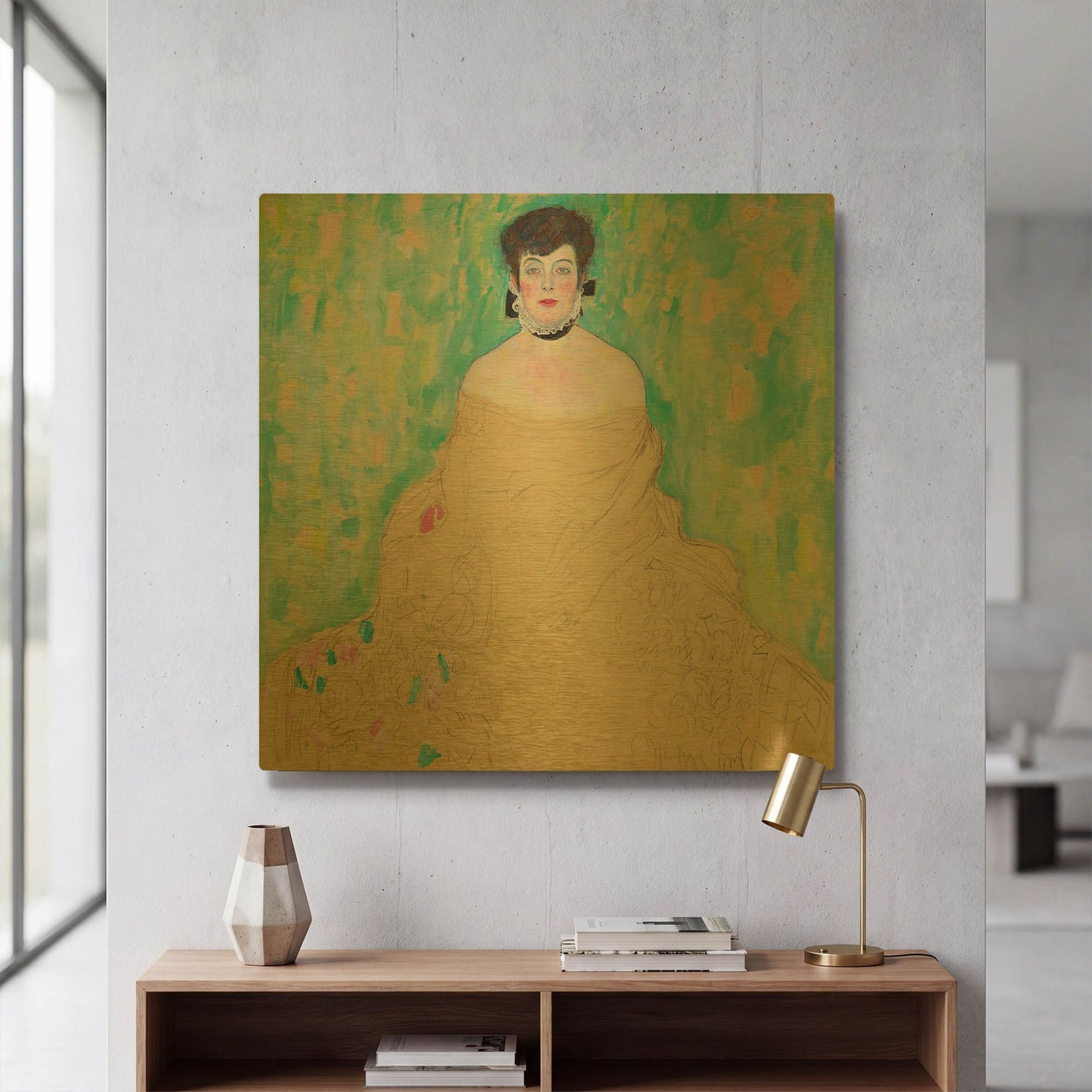 'Amalie Zuckerkandl' By Gustav Klimt Gold Metal Wall Art