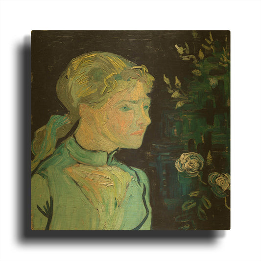 'Adeline Ravoux 1890' By Vincent Van Gogh Gold Metal Wall Art