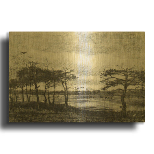'Vincent Van Gogh 06' By Vincent Van Gogh Gold Metal Wall Art