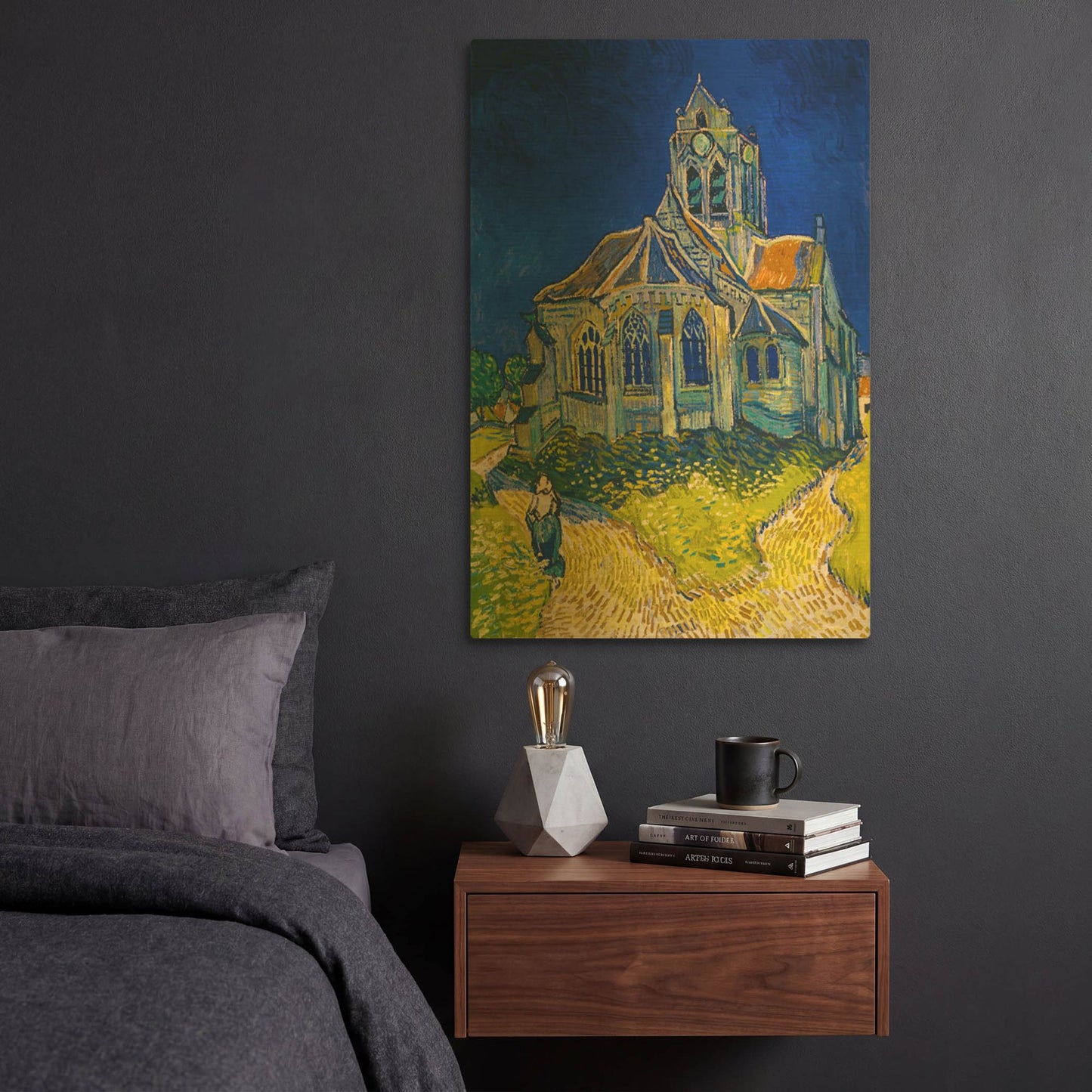 'The Church In Auvers-Sur-Oise, View From The Chevet' By Vincent Van Gogh Gold Metal Wall Art