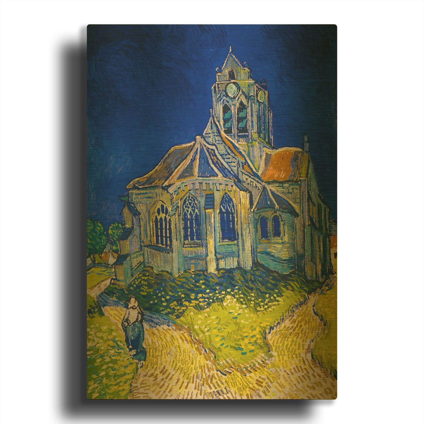 'The Church In Auvers-Sur-Oise, View From The Chevet' By Vincent Van Gogh Gold Metal Wall Art