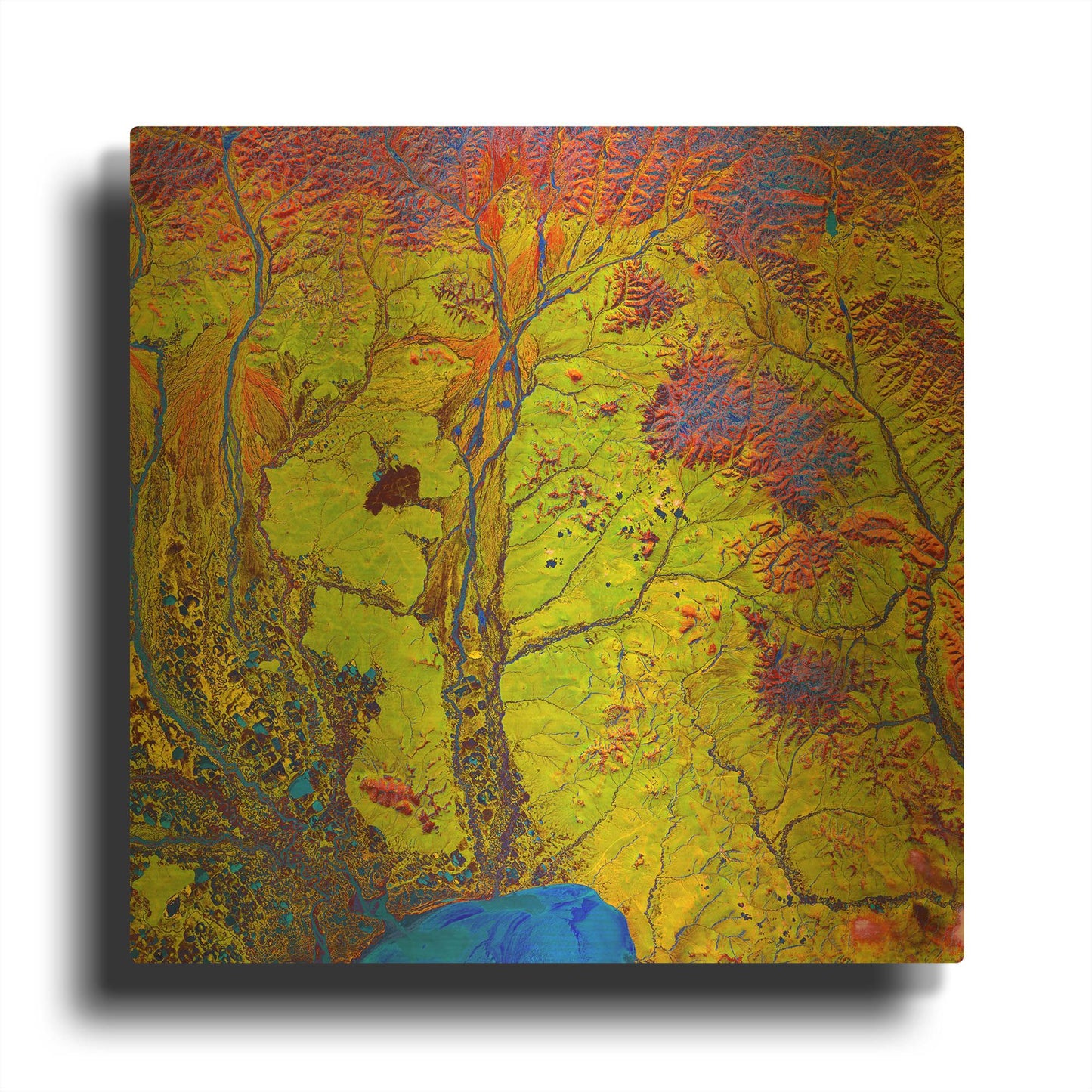 'Earth As Art Siberian Ribbons' By NASA Earth As Art Gold Metal Wall Art