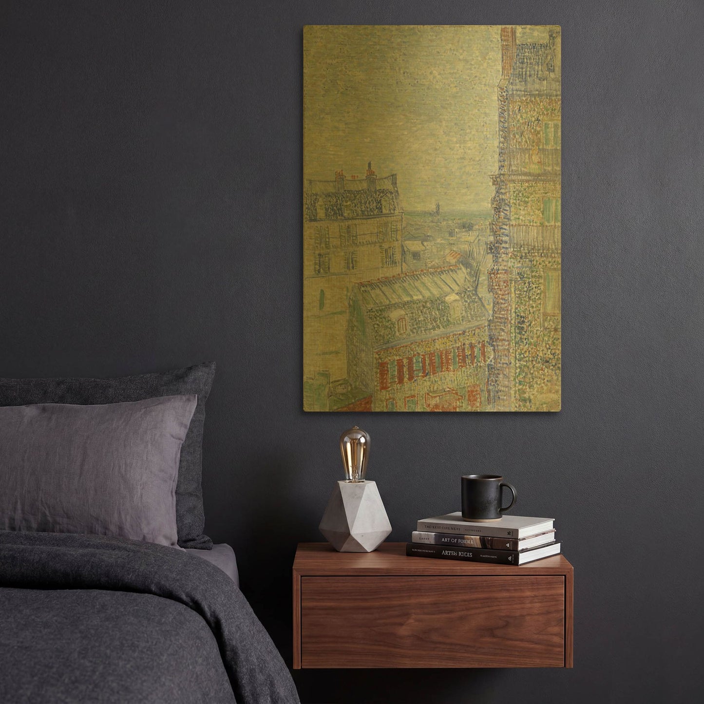 'View From Theo' By Vincent Van Gogh Gold Metal Wall Art