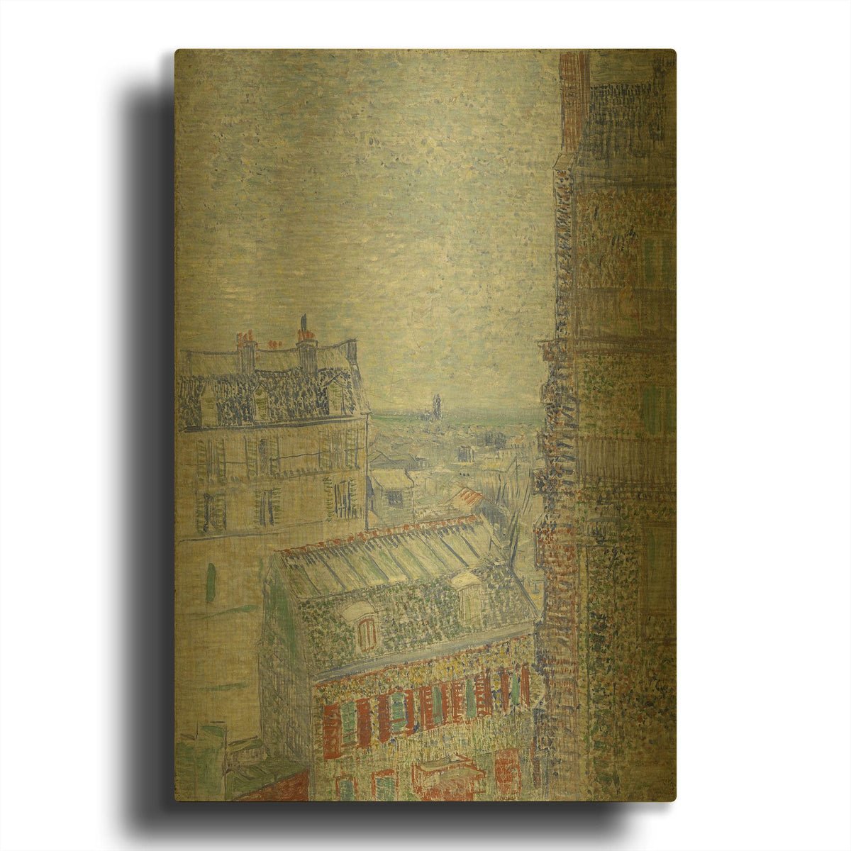 'View From Theo' By Vincent Van Gogh Gold Metal Wall Art