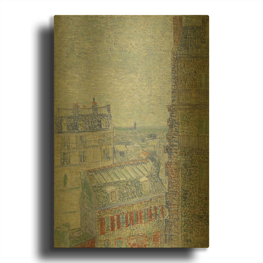 'View From Theo' By Vincent Van Gogh Gold Metal Wall Art