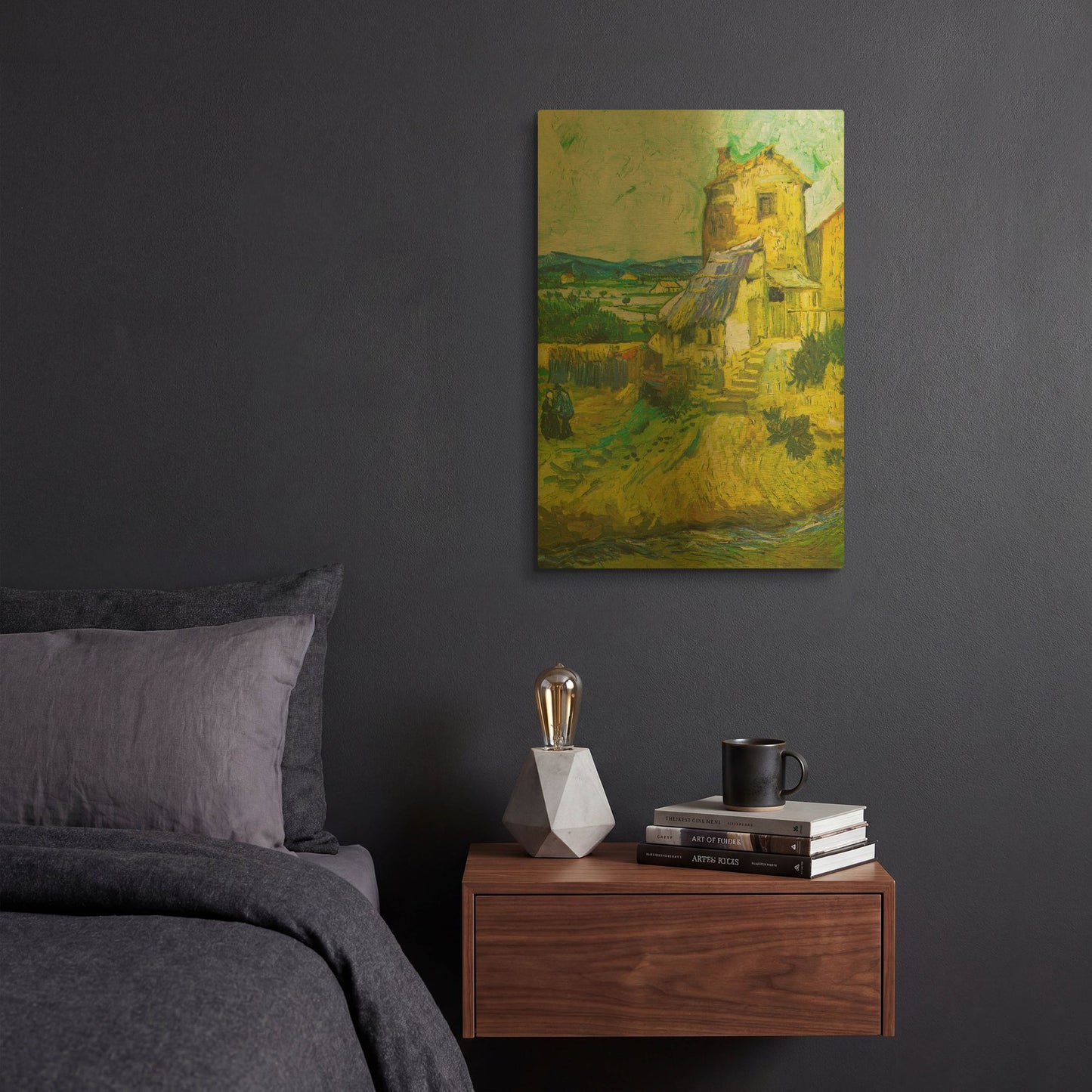 'The Old Mill' By Vincent Van Gogh Gold Metal Wall Art