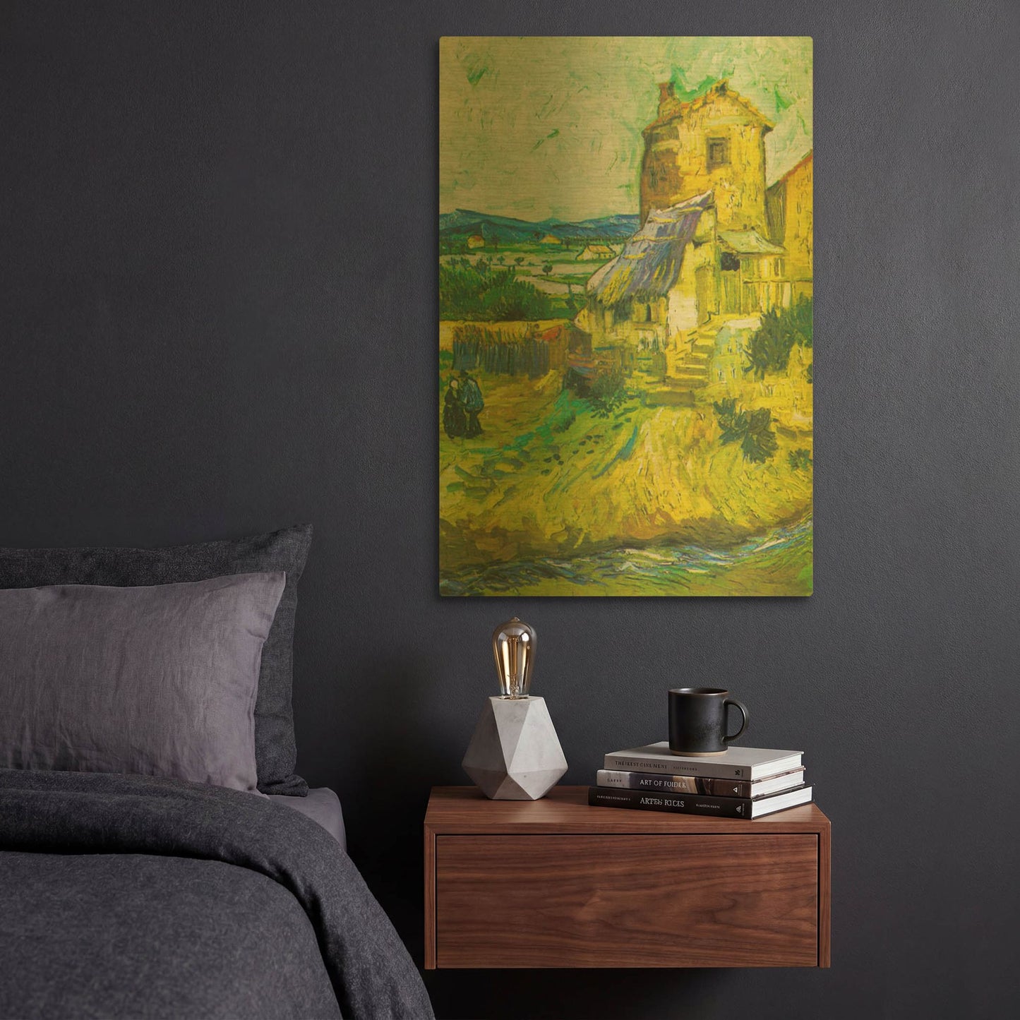 'The Old Mill' By Vincent Van Gogh Gold Metal Wall Art