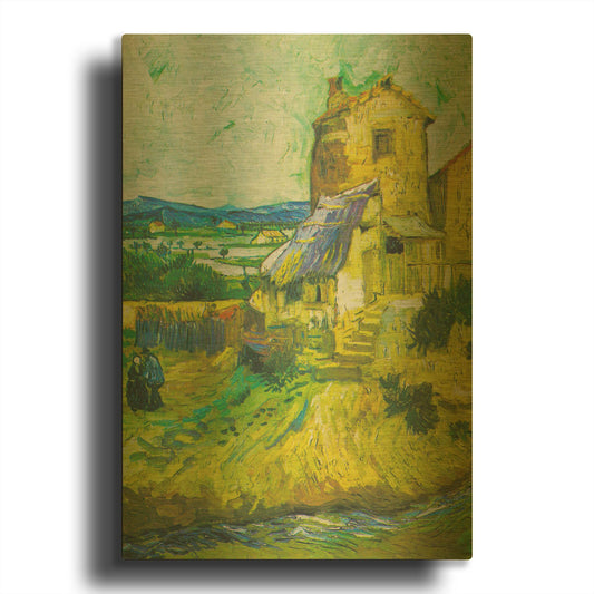 'The Old Mill' By Vincent Van Gogh Gold Metal Wall Art