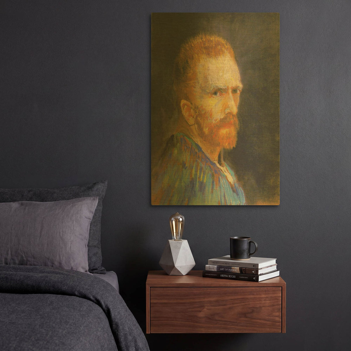 'Selbstbildnis X' By Vincent Van Gogh Gold Metal Wall Art