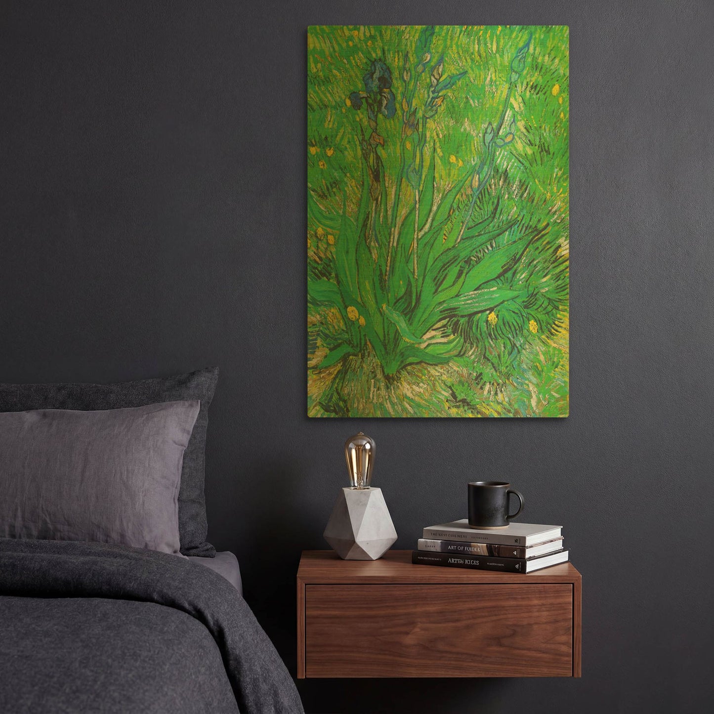 'Iris' By Vincent Van Gogh Gold Metal Wall Art